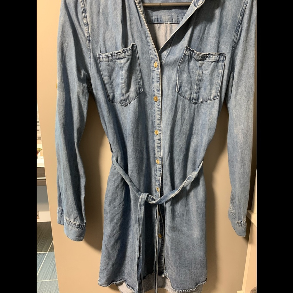 NWOT Denim Jean Tunic Dress With Belt